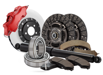 Car parts or auto car spare isolated on white background .