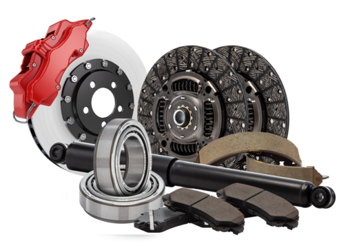 Car parts or auto car spare isolated on white background .