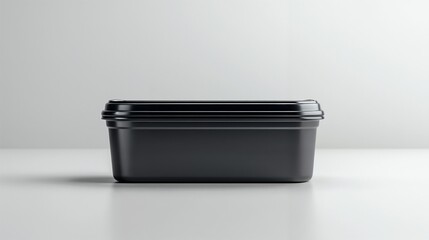 Rectangular Black Matte Container for Storage