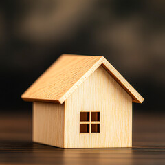 Building dreams wooden house model indoor minimalist style