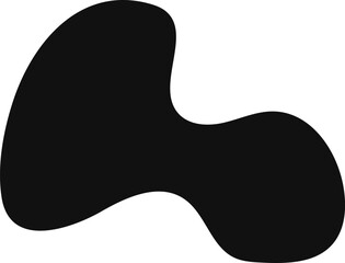 Simple modern black and white abstract graphic showing an organic shape flowing and waving, perfect for backgrounds and graphic design projects