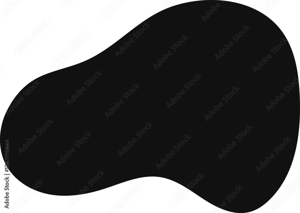 Poster irregular abstract curved flowing shape with smooth edges creating a dynamic and artistic visual ele