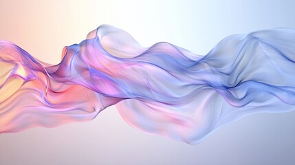 Abstract flowing pastel fabric wave.
