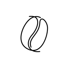line art coffee bean
