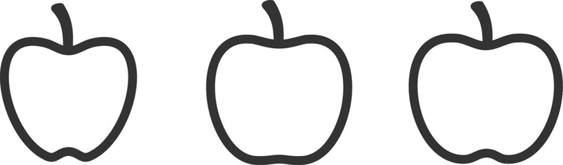 Apple Fruit Thin Line Icon vector file