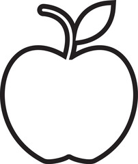 Apple Fruit Thin Line Icon vector file