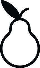 Apple Fruit Thin Line Icon vector file