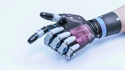 A futuristic robotic hand showcasing advanced prosthetic technology.