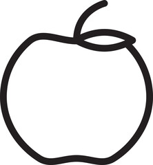 Apple Fruit Thin Line Icon vector file