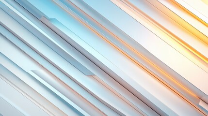 Obraz premium Creative Gradient and Artistic Blend on Solid Background. Abstract diagonal lines in soft blue and orange hues.