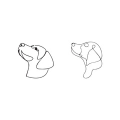 dog one line art illustrations