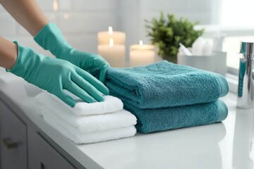 Serene Bathroom Organization