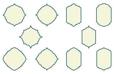 Set Of Islamic Geometric Ornamental Pattern