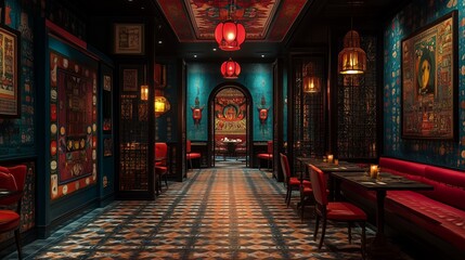 Fototapeta premium The quiet time of the Oriental Charm Restaurant