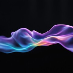 abstract wavy lines on black background