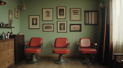 Vintage Barber Shop Interior