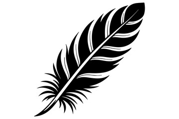 Obraz premium Bird feather icon silhouette design isolated Vector illustration 