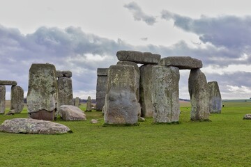 side view of Stonehenge - Salisbury - Wiltshire - united kingdom