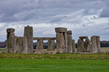 raining sky and Stonehenge - Salisbury - Wiltshire - united kingdom