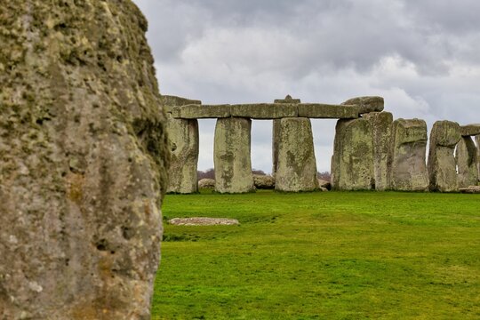 view of stone stracture of  Stonehenge - Salisbury - Wiltshire - united kingdom