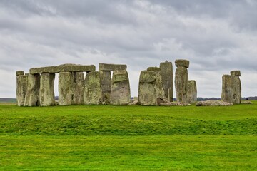 Naklejka premium view of old Stonehenge - Salisbury - Wiltshire - united kingdom