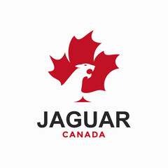 jaguar canada simple logo in negative space
