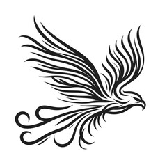 Naklejka premium Tribal eagle soaring vector illustration