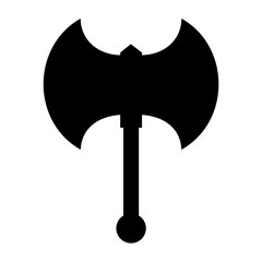 Axe icon silhouette. Vector image