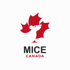 mouse canada simpl elogo in negative space