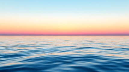 Obraz premium Serene Sunset Over Calm Ocean Waters