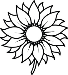 abstract sunflower icon vector illustration