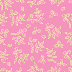 Vintage seamless floral pattern. Liberty style background of small pastel colorful flowers. Small flowers scattered over a white background. Stock vector for printing on surfaces