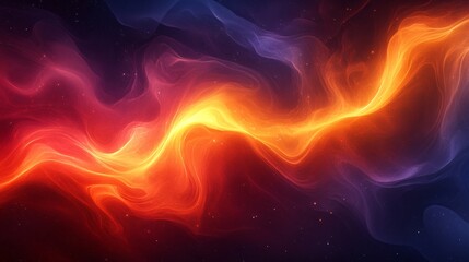 Fototapeta premium A vibrant swirl of colors in shades of red, orange, and purple, creating an abstract, flowing design, reminiscent of cosmic energy or fluid motion.