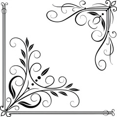 Decorative Swirl Corner Vector illustration