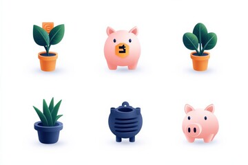 Obraz premium illustration of financial growth and saving money