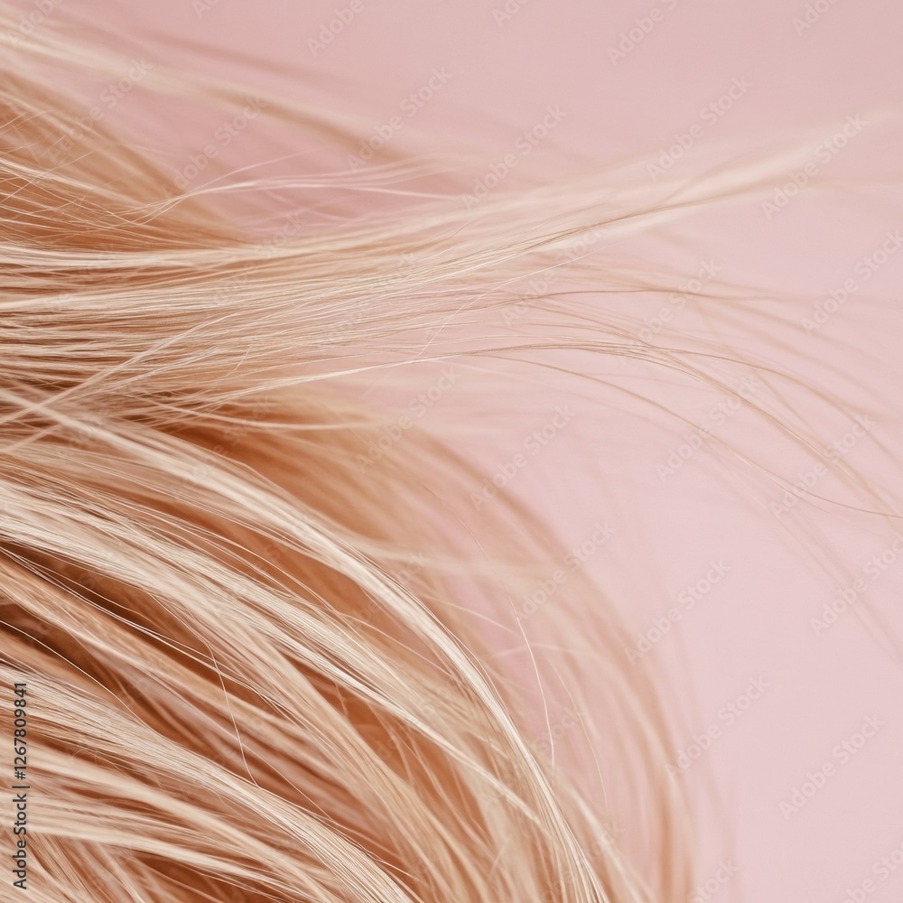 Fototapete close up view of frayed hair tips highlighting split ends with space for additional text or informat
