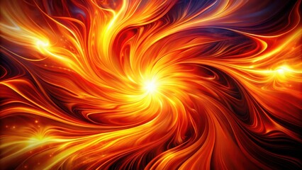 Abstract Swirling Pattern of Orange and Red Hues, Evoking Images of Fire, Heat, and Energy
