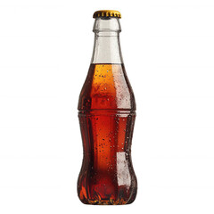 Classic soda bottle mockup with vintage design isolated on transparent background.PNG