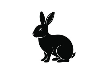 vector illustration of a rabbit on white background