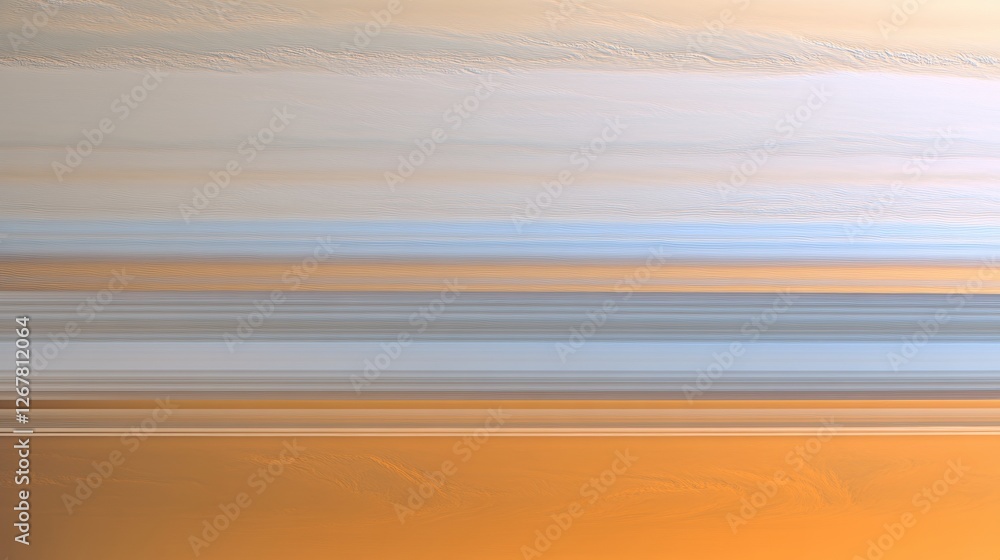 Aufkleber Beautiful sunset over the horizon with soft colors blending in the sky near the ocean. Generative AI