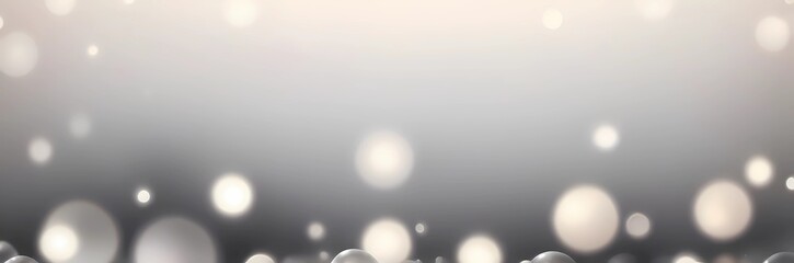 Abstract design with white and golden bokeh lights on gray background. abstract color palette, shallow depth of field, neutral tones