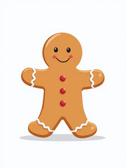 A Single Gingerbread Man Is Visible Against A Plain White Background With No Other Objects Or Distractions In Sight. 00001
