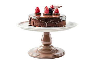 Classic cake stand with a vintage design and sturdy base for perfect presentation isolated on transparent background