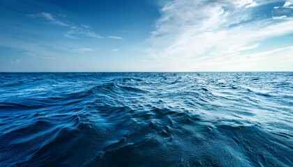 Fototapeta premium surface of water blue wave background