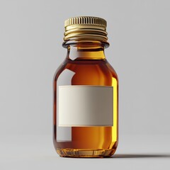 honey in a glass jar,Honey in glass bottle with decoration on side, premium grey background.