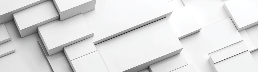 White Minimalist Geometric Background – Clean Abstract Pattern