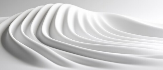Abstract white wave background
