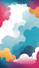 Obraz premium A vibrant abstract design featuring colorful clouds and gradients, perfect for creative wallpapers and artistic projects.