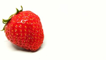 Strawberry isolated on white background. Whole berry