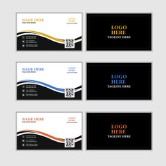 Modern and Simple professional business card template, Personal visiting card with company logo.